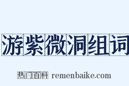 游紫微洞组词是什么意思的图片
